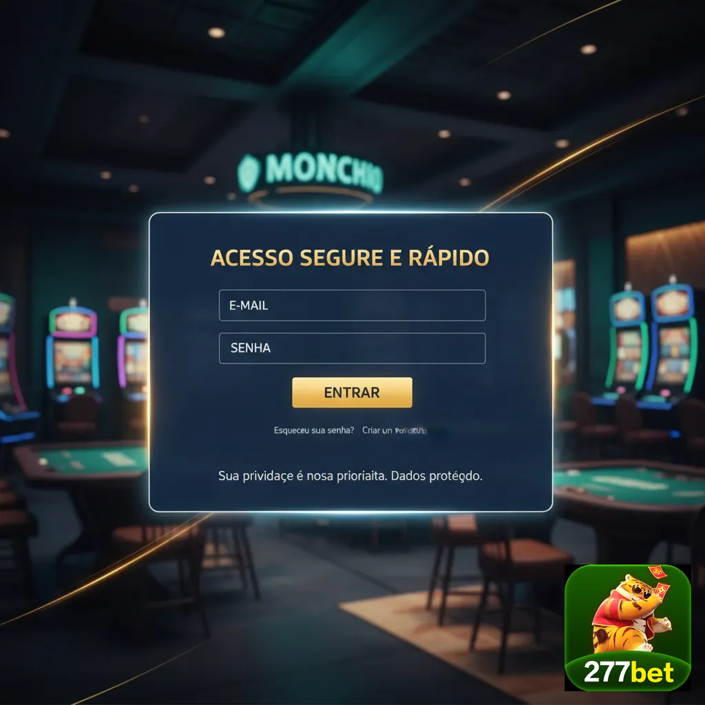 Tela de login da 277bet com foco em acesso rápido.
