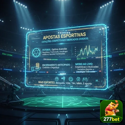 Interface da 277bet mostrando opções de apostas esportivas.