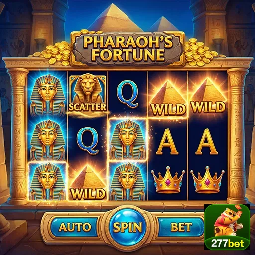 Interface de slot Pharaoh's Fortune na 277bet.
