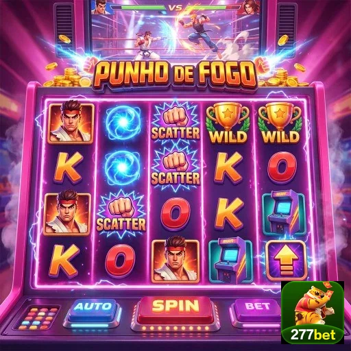 Slot de 'Punho de Fogo' da 277bet com prêmios e recursos.