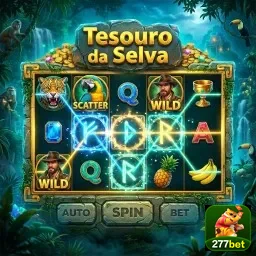 Interface do jogo 'Tesouro da Selva' na 277bet.